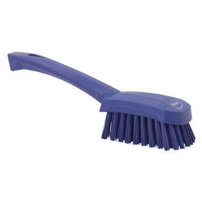 Vikan Hard Bristle Purple Scrubbing Brush, 36mm bristle length, Polyester bristle material