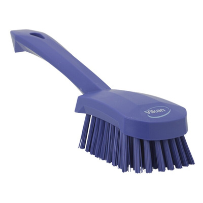 Vikan Hard Bristle Purple Scrubbing Brush, 36mm bristle length, Polyester bristle material