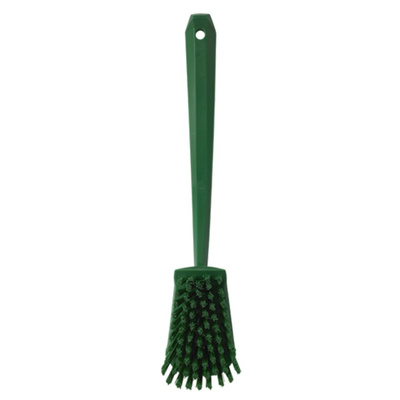 Vikan Hard Bristle Green Scrubbing Brush, 36mm bristle length, Polyester bristle material