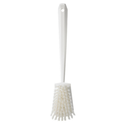 Vikan Hard Bristle White Scrubbing Brush, 36mm bristle length, Polyester bristle material