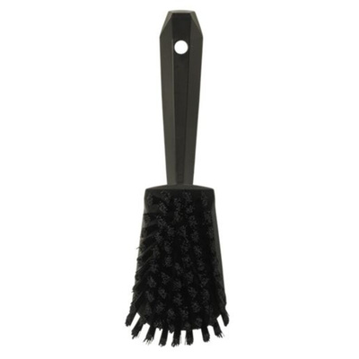 Vikan Hard Bristle Black Scrubbing Brush, 36mm bristle length, Polyester bristle material