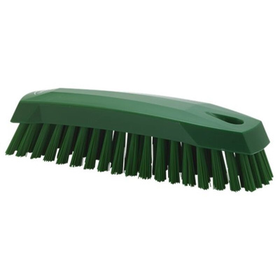 Vikan Medium Bristle Green Scrubbing Brush, 20mm bristle length, Polyester bristle material