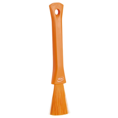 Vikan Soft Bristle Orange Scrubbing Brush, 57mm bristle length, Polyester bristle material