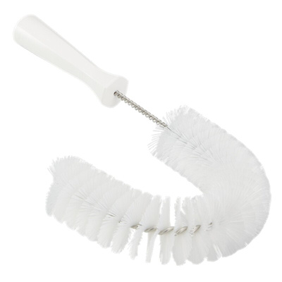 Vikan Medium Bristle White Scrubbing Brush, Polyester bristle material