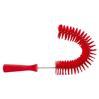Vikan Medium Bristle Red Scrubbing Brush, Polyester bristle material