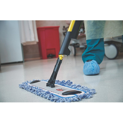 Rubbermaid Commercial Products Black, Yellow Mop Handle, 1.42m, for use with Industry, Microfibre Floor Cleaning System