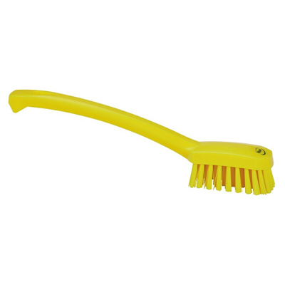Vikan Medium Bristle Yellow Scrubbing Brush, 22mm bristle length, PET bristle material