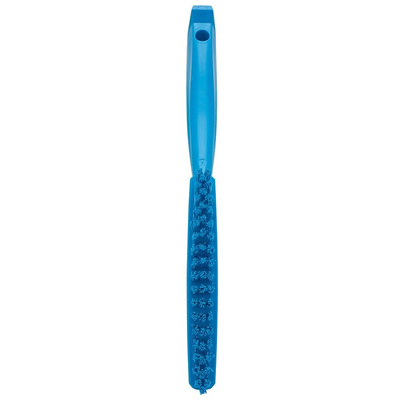 Vikan Extra Hard Bristle Blue Scrubbing Brush, 33mm bristle length, PET bristle material