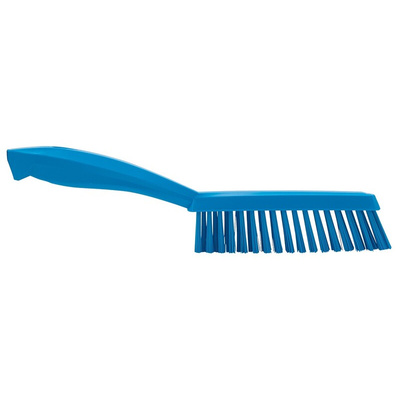 Vikan Extra Hard Bristle Blue Scrubbing Brush, 33mm bristle length, PET bristle material