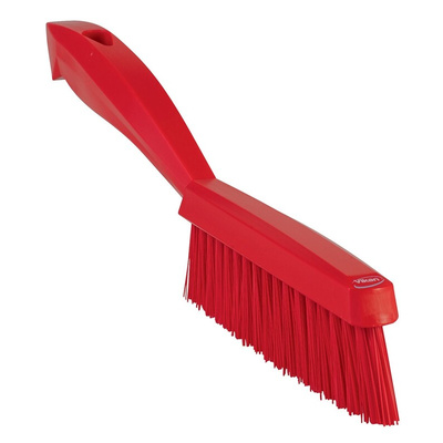 Vikan Extra Hard Bristle Red Scrubbing Brush, 33mm bristle length, PET bristle material