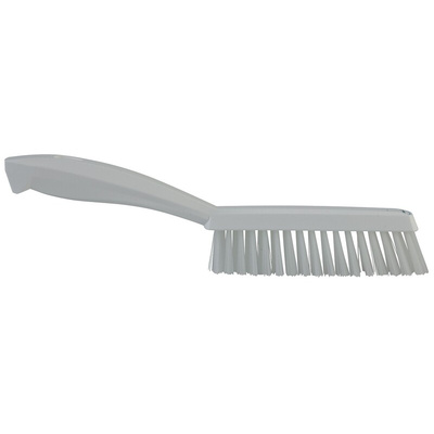 Vikan Extra Hard Bristle White Scrubbing Brush, 33mm bristle length, PET bristle material