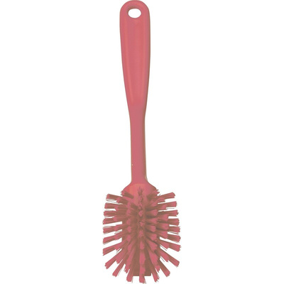 Vikan Medium Bristle Pink Scrubbing Brush, 23mm bristle length, PET bristle material