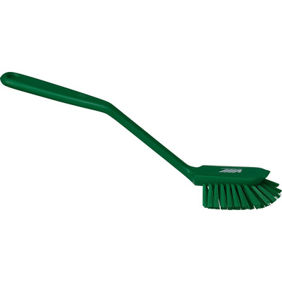 Vikan Medium Bristle Green Scrubbing Brush, 23mm bristle length, PET bristle material