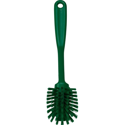 Vikan Medium Bristle Green Scrubbing Brush, 23mm bristle length, PET bristle material