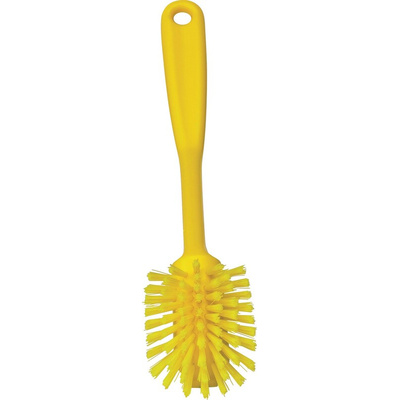 Vikan Medium Bristle Yellow Scrubbing Brush, 23mm bristle length, PET bristle material