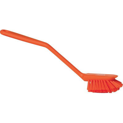 Vikan Medium Bristle Orange Scrubbing Brush, 23mm bristle length, PET bristle material
