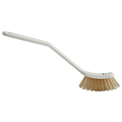 Vikan Hard Bristle White Scrubbing Brush, 25mm bristle length, PET bristle material
