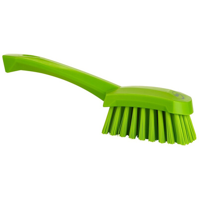 Vikan Hard Bristle Green Scrubbing Brush, 36mm bristle length, PET bristle material