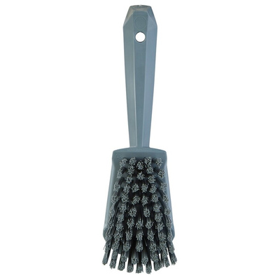 Vikan Hard Bristle Grey Scrubbing Brush, 36mm bristle length, PET bristle material