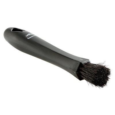 Vikan Soft Bristle Black Scrubbing Brush, 24mm bristle length, Natural Hair bristle material