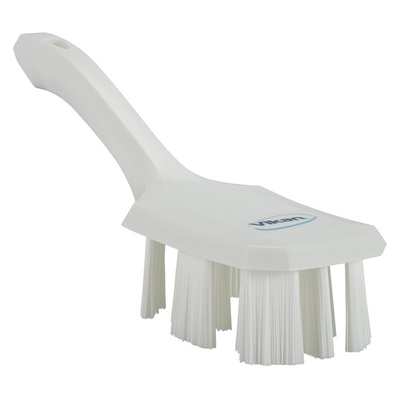 Vikan Hard Bristle White Scrubbing Brush, 37mm bristle length, PET bristle material