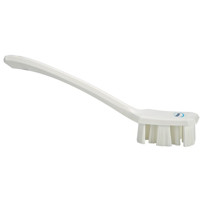 Vikan Hard Bristle White Scrubbing Brush, 37mm bristle length, PET bristle material