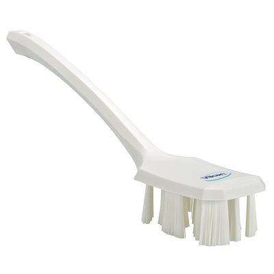 Vikan Hard Bristle White Scrubbing Brush, 37mm bristle length, PET bristle material
