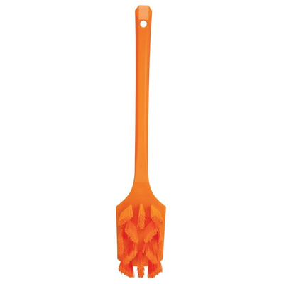 Vikan Hard Bristle Orange Scrubbing Brush, 37mm bristle length, PET bristle material