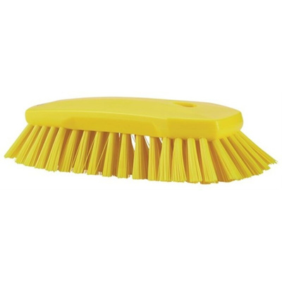Vikan Hard Bristle White Hand Brush, 150mm bristle length, Polyester bristle material