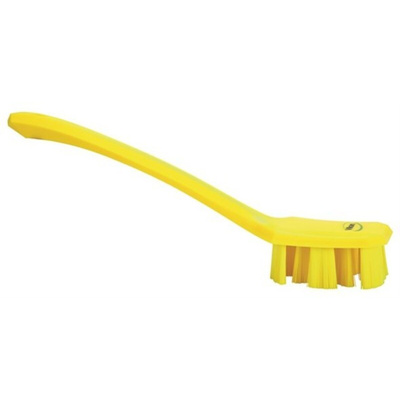 Vikan Soft Bristle Green Scrubbing Brush, 270mm bristle length, Polyester, Polypropylene, Stainless Steel bristle