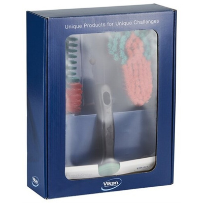 Vikan Soft Bristle Black Scrubbing Brush, 47mm bristle length, Polyester bristle material