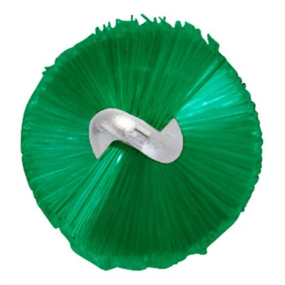 Vikan Medium Bristle Green Hand Brush, 3.5mm bristle length, Polyester, Polypropylene, Stainless Steel bristle material