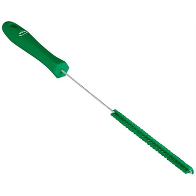 Vikan Medium Bristle Green Hand Brush, 3.5mm bristle length, Polyester, Polypropylene, Stainless Steel bristle material