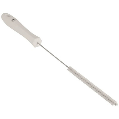 Vikan Medium Bristle White Hand Brush, 3.5mm bristle length, Polyester, Polypropylene, Stainless Steel bristle material