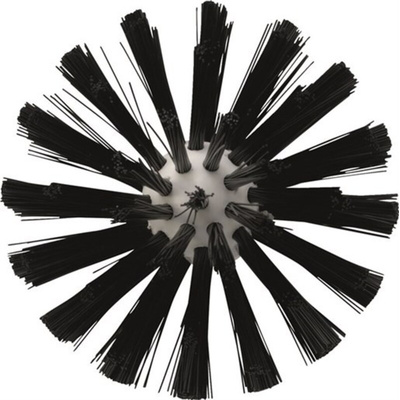 Vikan Medium Bristle Black Scrub Brush, 37mm bristle length, Polyester, Polypropylene, Stainless Steel bristle material