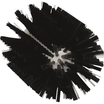 Vikan Medium Bristle Black Scrub Brush, 37mm bristle length, Polyester, Polypropylene, Stainless Steel bristle material