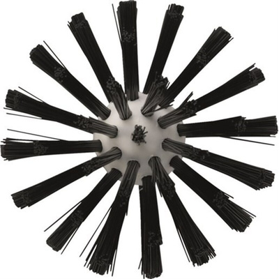 Vikan Medium Bristle Black Scrub Brush, 30mm bristle length, Polyester, Polypropylene, Stainless Steel bristle material
