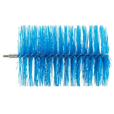 Vikan Medium Bristle Blue Scrub Brush, 56mm bristle length, Polyester, Polypropylene, Stainless Steel bristle material