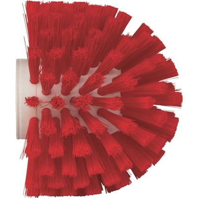 Vikan Medium Bristle Red Scrubbing Brush, 33mm bristle length, Polyester, Polypropylene, Stainless Steel bristle