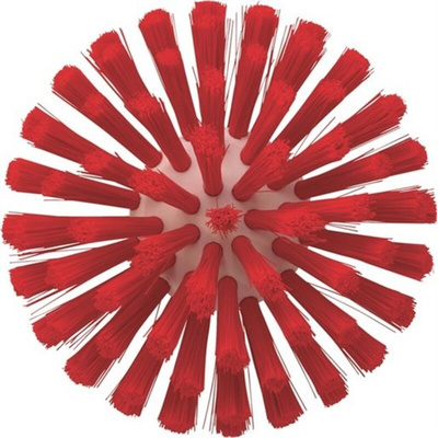 Vikan Medium Bristle Red Scrubbing Brush, 33mm bristle length, Polyester, Polypropylene, Stainless Steel bristle