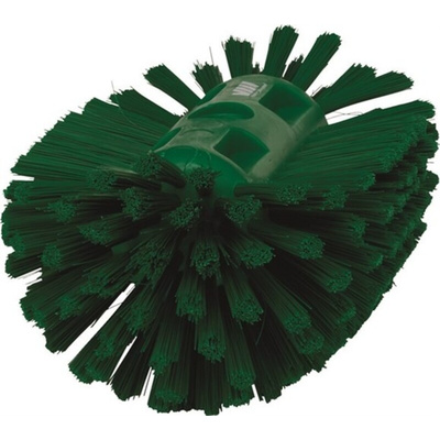 Vikan Medium Bristle Green Scrub Brush, 40mm bristle length, Polyester, Polypropylene, Stainless Steel bristle material