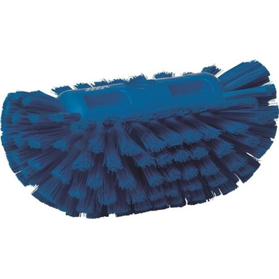 Vikan Medium Bristle Blue Scrub Brush, 40mm bristle length, Polyester, Polypropylene, Stainless Steel bristle material