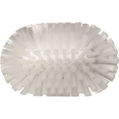 Vikan Medium Bristle White Scrub Brush, 40mm bristle length, Polyester, Polypropylene, Stainless Steel bristle material