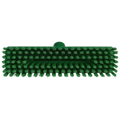 Vikan Medium Bristle Green Deck Brush, 32mm bristle length, Polyester, Polypropylene, Stainless Steel bristle material