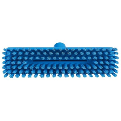 Vikan Medium Bristle Blue Deck Brush, 32mm bristle length, Polyester, Polypropylene, Stainless Steel bristle material