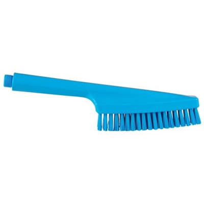Vikan Hard Bristle Blue Hand Brush, 25mm bristle length, Polyester, Polypropylene, Stainless Steel bristle material