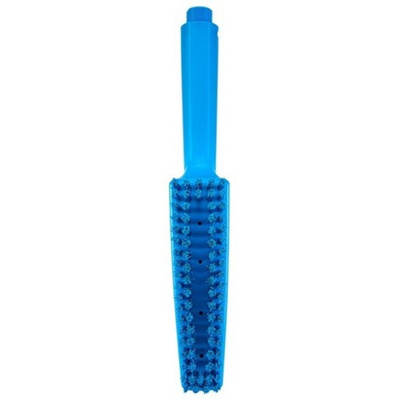 Vikan Hard Bristle Blue Hand Brush, 25mm bristle length, Polyester, Polypropylene, Stainless Steel bristle material