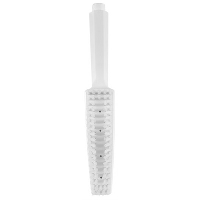 Vikan Hard Bristle White Hand Brush, 25mm bristle length, Polyester, Polypropylene, Stainless Steel bristle material