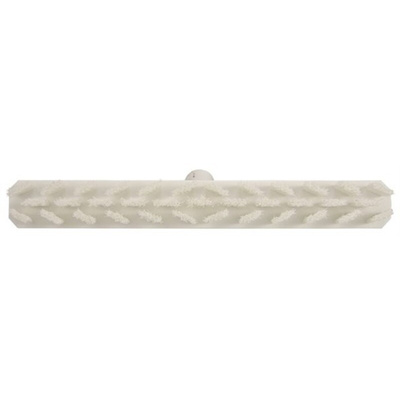 Vikan Hard Bristle White Deck Brush, 37mm bristle length, Polyester, Polypropylene, Stainless Steel bristle material