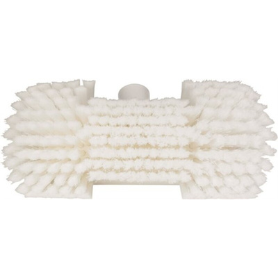 Vikan Soft Bristle White Scrubbing Brush, 44mm bristle length, Polyester, Polypropylene, Stainless Steel bristle